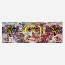 Double Piccadilly by Dieter Roth, 1977, hand-painted acrylic on offset lithograph, sold Jul 2023