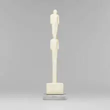 Vertical Figures by Tom Otterness, 1981, hydrocal, marble, sold Jul 2023