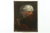Portrait of Man in Turban by Continental School, PORTRAIT OF MAN IN TURBAN, oil on canvas, sold Nov 2019