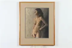 Robert J. Brawley, Standing Female Nude, Gouache
