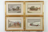 Edward Algernon Stuart Douglas, COACHING SCENES: FOUR WORKS, each signed, Watercolor