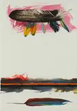 Al Lostetter, Horizontal Feather Art, Watercolor