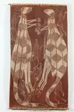 Aboriginal School, Kangaroos, Oil on panel