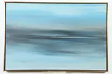 Carmen Z. Simpkins, Abstract in Blue, Oil on panel