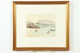 French School, Harbor, Watercolor
