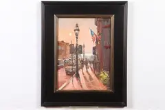 Morning on Main by Michele Byrne, Oil on panel, offered Dec 2019