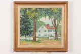 Nan Sheets, House in Summer, Oil on canvas in "as is" condition