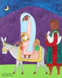 S.E. Bottlex, Flight Into Egypt, Oil on panel