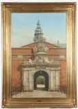 Carl Milton Jensen, Castle Entrance, Oil on canvas