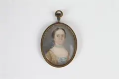 Samuel Collins, Portrait of Lady 1763, PORTRAIT OF LADY 1763, watercolor on ivory.