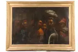 Soldiers by Continental School, SOLDIERS, oil on canvas, sold Dec 2019
