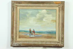 Eugeniusz Dobosiewicz, Along the Shore, Oil on canvas