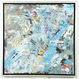 Sheila Cahill, Blue Delta, Acrylic on canvas