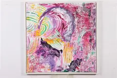 Sheila Cahill, Ice Cream Daze, Acrylic on canvas with matching pillow