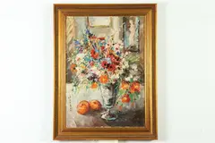 Jules Dupré, Still Life with Vase and Oranges, Oil on canvas