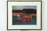 American School, Canoes, CANOES, oil on board
