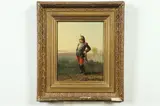Alfred-Emile Ganbault, Soldier, Oil on panel