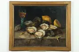 Ev Weltzien, Still Life with with Oysters and Lemons, Oil on board