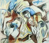 Roger Vilder, Faces, Oil on canvas