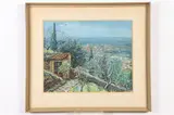 Alois Lecoque, Hilltop View Outside of Florence, Gouache