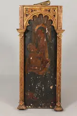 Madonna Altar Panel, Madonna and Child, Oil on board