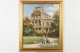 Tuileries Scene by Continental School, TUILERIES SCENE, oil on canvas, sold Apr 2020