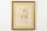 Divine Comedy Purgatory Canto 22 by Salvador Dalí, Color woodblock, sold Apr 2020