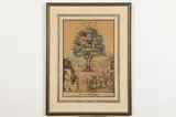 Currier & Ives, THE TREE OF LIFE, handcolored engraving, THE TREE OF LIFE, handcolored engraving
