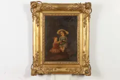 English School, Children with Grapes, CHILDREN WITH GRAPES, oil on panel