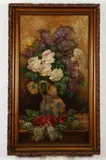 Celeste Bruff, Flowers in a Pitcher, FLOWERS IN A PITCHER, oil on canvas