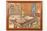 François Marie Anthonioz, Table Top Studio Still Life, Oil on board