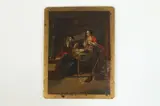 Interior Genre Scene by Continental School, Oil on panel, probably from a box cover, sold Jun 2020