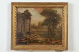 Continental School, Landscape with Ruins, LANDSCAPE WITH RUINS, oil on board