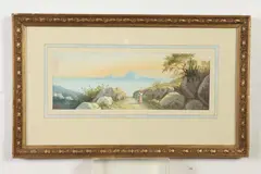 Yves Gianni, Italian Coast Line, Gouache
