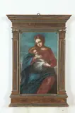 Continental School, Madonna and Child, MADONNA AND CHILD, oil on board in architectural frame.