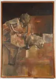 Tom Gordon, Abstract Seated Figure, Oil on canvas