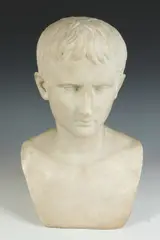 Antonio Piazza, Bust of Julius Caesar, Marble - Height: 16 1/2 in. x 10 1/2 in