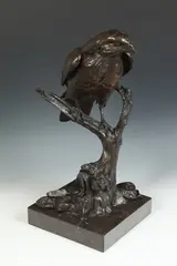John Mullican, Red Shouldered Hawk, Bronze - Height: 19 1/2 in. x 12 in