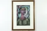 William Tolliver, Portrait of Woman, Oil pastel