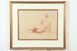 Andrew Lattimore, Reclining Female Nude, Conte pencil