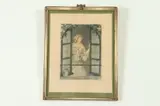Louis Icart, Woman at Window
