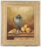 Gyula Bubarnik, Still Life with Fruit, Oil on canvas