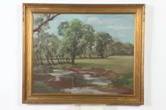 Ben Collins, Landscape with Creek, Oil on board