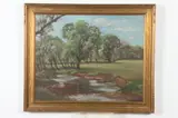 Ben Collins, Landscape with Creek, Oil on board