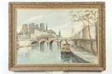 Luigi Zanini, View of Paris, Oil on canvas