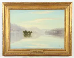 Alexander Scott, Kandy Lake, Oil on canvas