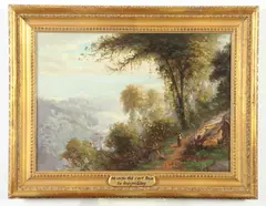 Alexander Scott, Bit on the Old Cart Road to Darjeeling, Oil on canvas