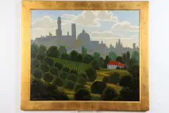 J. Thomas Soltesz, Wine Country, Oil on canvas