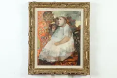 Joan Erbe, Seated Child Raising Ball, Oil on canvas