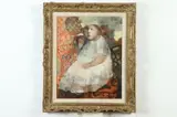 Joan Erbe, Seated Child Raising Ball, Oil on canvas